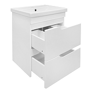 Тумба с раковиной Azario Kantri 50 CS00097246 подвесная цвет Белый глянец-1