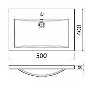 Тумба с раковиной Azario Kantri 50 CS00097246 подвесная цвет Белый глянец-9