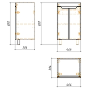 Тумба с раковиной Azario Kantri 50 CS00097247 цвет Белый глянец-7