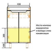 Тумба с раковиной Azario Kantri 50 CS00097247 цвет Белый глянец-8
