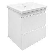 Тумба с раковиной Azario Kantri 60 CS00097248 подвесная цвет Белый глянец