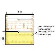 Тумба с раковиной Azario Kantri 60 CS00097248 подвесная цвет Белый глянец-8
