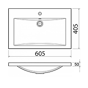 Тумба с раковиной Azario Kantri 60 CS00097248 подвесная цвет Белый глянец-9
