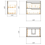 Тумба с раковиной Azario Kantri 70 CS00097251 подвесная цвет Белый глянец-7