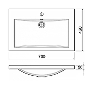 Тумба с раковиной Azario Kantri 70 CS00097251 подвесная цвет Белый глянец-9