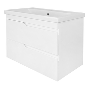 Тумба с раковиной Azario Kantri 80 CS00097255 подвесная цвет Белый глянец