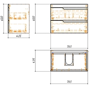 Тумба с раковиной Azario Kantri 80 CS00097255 подвесная цвет Белый глянец-7