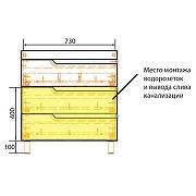 Тумба с раковиной Azario Kantri 80 CS00097257 цвет Белый глянец-8