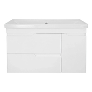 Тумба с раковиной Azario Kantri 100 CS00097258 подвесная цвет Белый глянец-2