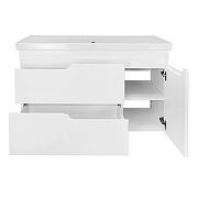 Тумба с раковиной Azario Kantri 100 CS00097258 подвесная цвет Белый глянец-3