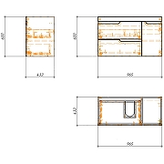 Тумба с раковиной Azario Kantri 100 CS00097258 подвесная цвет Белый глянец-7