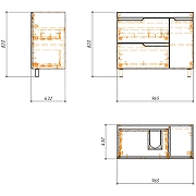 Тумба с раковиной Azario Kantri 100 CS00097259 цвет Белый глянец-8