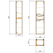 Шкаф пенал Azario Kantri 40 R CS00097263 подвесной цвет Белый глянец-4