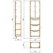 Шкаф пенал Azario Kantri 50 CS00097265 цвет Белый глянец-6