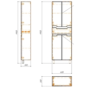 Шкаф пенал Azario Kantri 60 CS00097266 цвет Белый глянец-4