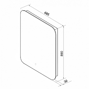 Зеркало Loranto Дина 68.5 CS00098008 с подсветкой с сенсорным выключателем-4