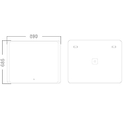 Зеркало Loranto Скай 89 CS00098015 с подсветкой с сенсорным выключателем-4