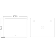 Зеркало Loranto Скай 100 CS00098012 с подсветкой с сенсорным выключателем-6