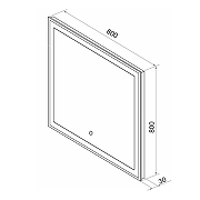 Зеркало Loranto Фиона 60 CS00098017 с подсветкой с сенсорным выключателем-4