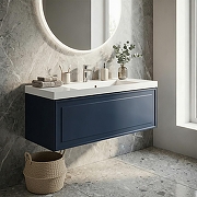 Тумба с раковиной Azario Belloni 100 CS00098076 подвесная цвет Темно-синий-7