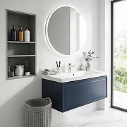 Тумба с раковиной Azario Belloni 100 CS00098076 подвесная цвет Темно-синий-10