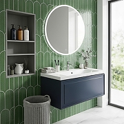 Тумба с раковиной Azario Belloni 100 CS00098076 подвесная цвет Темно-синий-11