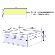 Тумба с раковиной Azario Belloni 100 CS00098076 подвесная цвет Темно-синий-12