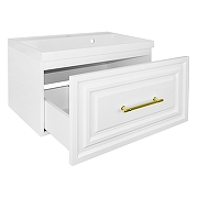 Тумба с раковиной Azario Laura 70 CS00104006 подвесная цвет Белый глянцевый-1