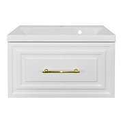 Тумба с раковиной Azario Laura 70 CS00104006 подвесная цвет Белый глянцевый-2