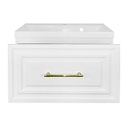 Тумба с раковиной Azario Laura 70 CS00104006 подвесная цвет Белый глянцевый-3