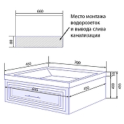 Тумба с раковиной Azario Laura 70 CS00104006 подвесная цвет Белый глянцевый-8