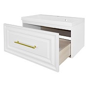 Тумба с раковиной Azario Laura 80 CS00104009 подвесная цвет Белый глянцевый-1