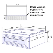 Тумба с раковиной Azario Laura 80 CS00104009 подвесная цвет Белый глянцевый-8