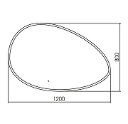 Зеркало Azario Omega 120 LED-00002557 с подсветкой с бесконтактным выключателем-3
