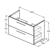 Тумба под раковину Ideal Standard I.Life B 100 T5276NX подвесная цвет Натуральный дуб-1