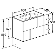 Тумба под раковину Roca Luna 60 ZRU9307766 подвесная цвет Синий-13