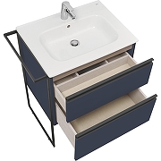 Тумба под раковину Roca Domi 60 ZRU9307867 подвесная цвет Синий матовый-6