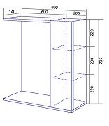 Зеркало со шкафом Loranto Janet 80 CS00049713 цвет Ольха-8