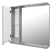 Зеркало со шкафом Loranto Florena 80 L CS00086988 цвет Светлый бетон-3
