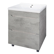 Тумба с раковиной Loranto Florena 60 CS00105569 цвет Светлый бетон-1