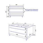 Тумба с раковиной Loranto Florena 60 CS00105569 цвет Светлый бетон-9