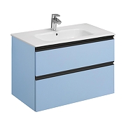 Тумба под раковину Roca Domi 80 ZRU9307871 подвесная цвет Небесный синий матовый