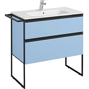 Тумба под раковину Roca Domi 80 ZRU9307871 подвесная цвет Небесный синий матовый-1