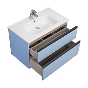Тумба под раковину Roca Domi 80 ZRU9307871 подвесная цвет Небесный синий матовый-7