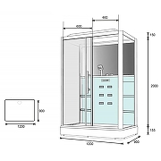 Душевая кабина Loranto Selak 120х90 L CS00035775 с гидромассажем-2