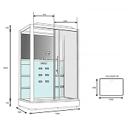 Душевая кабина Loranto Selak 120х90 R CS00035779 с гидромассажем-2