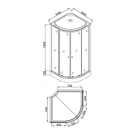 Душевая кабина Loranto 100х100 CS-1000-13ТМ/М без гидромассажа-3