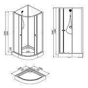 Душевая кабина Loranto Neo 100х100 CS-21800-100 без гидромассажа-8