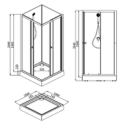 Душевая кабина Loranto Neo 100х100 CS-21801-100 без гидромассажа-8