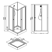 Душевая кабина Loranto Neo 90х90 CS-21801 без гидромассажа-8